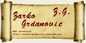 Žarko Grdanović vizit kartica